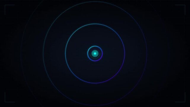 electric blue pulse tech circle vector animation