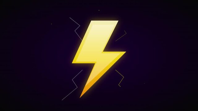 electric bolt energy icon with dynamic lightning strikes