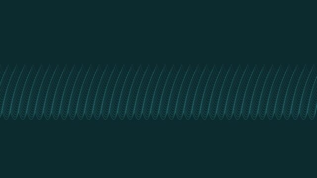 Abstract teal wave motion background, digital sine wave pattern animation, minimalist geometric flowing lines, technology data visualization 4k