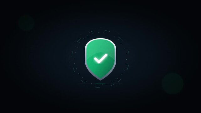 emerald shieldcheck icon with verified security guarantee glow