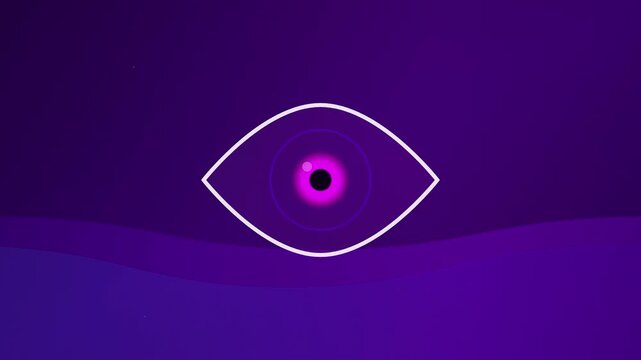 eye vision visibility icon with pulsing pupil motion