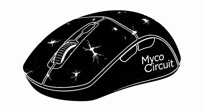 Modern computer mouse with a unique starry night pattern