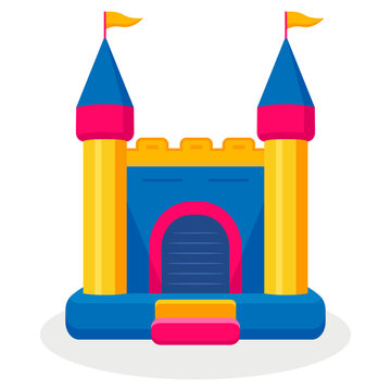 bounce house logo icon design vector flat isolated illustration