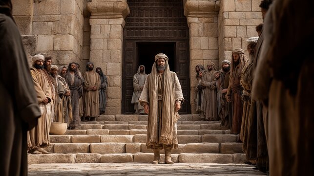 As Zechariah steps from the temple in silence, the moment reminds us that God's promises unfold in His perfect time, even before words can explain them.
