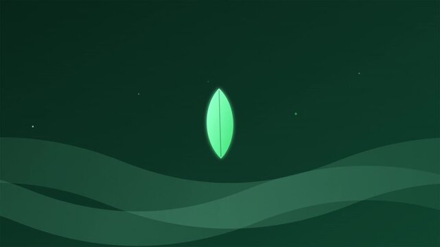 floating leaf ecology icon organic nature forest green