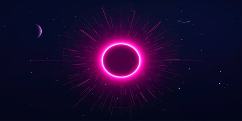 Countdown with Glowing Stars and Abstract Galaxy Background Featuring Bright Light Effects, Cosmic Energy, Colorful Space Design, Eclipse Glow, and Magical Night Illustration © md bahar