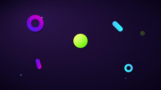 fun playful floating 3d abstract vector shapes