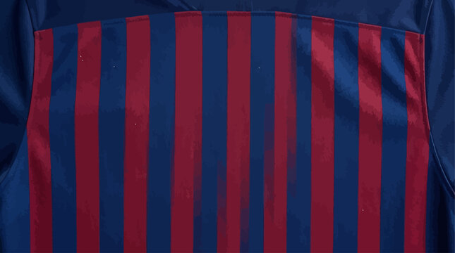 Close-up of FC Barcelona jersey with red and blue stripes