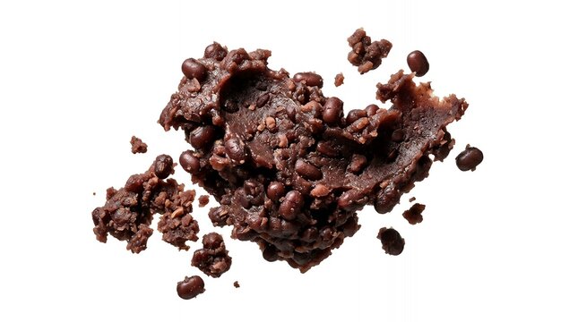 Sweet Red Bean Paste Anko or Tsubuan Isolated on White Background for Asian Dessert Cooking and Baking