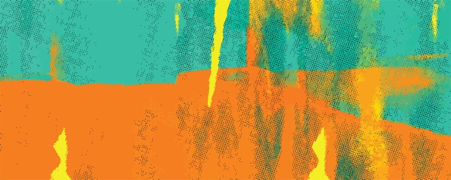 risograph texture background with ink roller texture. Hand drawn colorful grunge analog print with distress filter.  