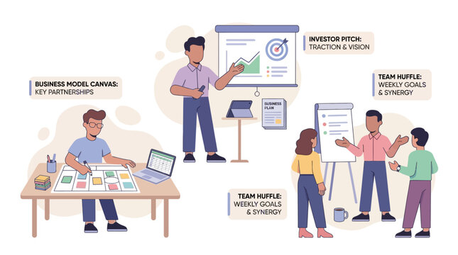 Business meeting and strategy planning with diverse team, charts and collaboration
