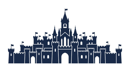 Fantasy Castle Silhouette Icon © edna