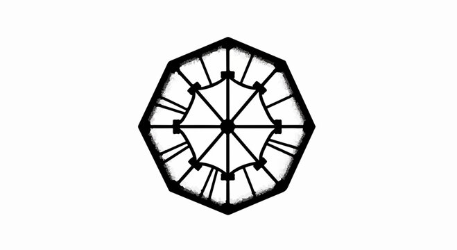 Geometric mandala design with intricate symmetry and radiating lines