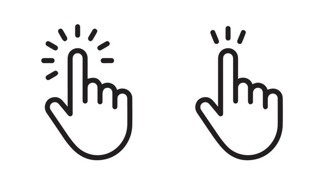  Hand cursor icons set