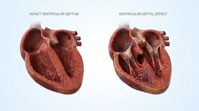 Congenital Heart Disease: Ventricular Septal Defect 3D Anatomy Comparison
