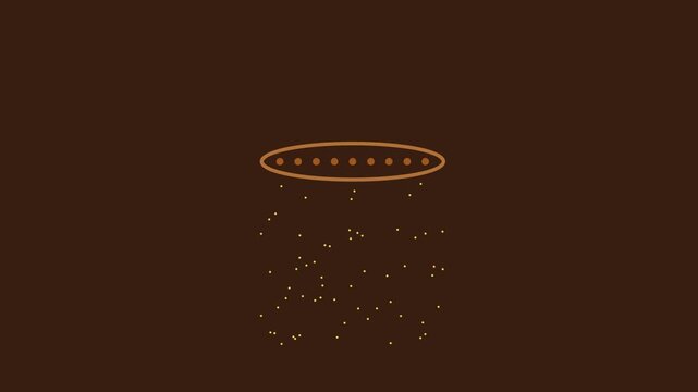 Minimalist ufo abduction animation with glowing particles and floating spaceship craft 4k alien mystery