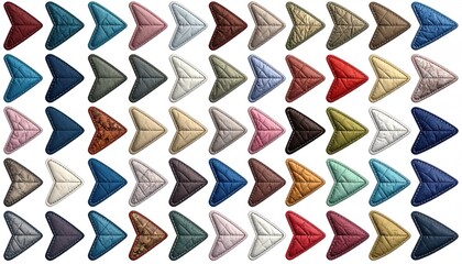 Obraz premium Colorful Arrowhead Pattern - A Diverse Collection of Directional Designs.