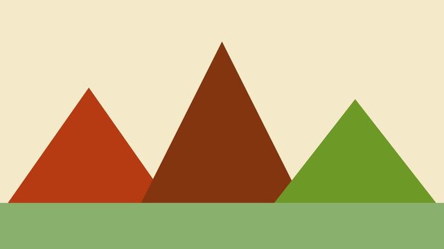 Minimalist mountain landscape motion abstract geometric hills animation 4k background