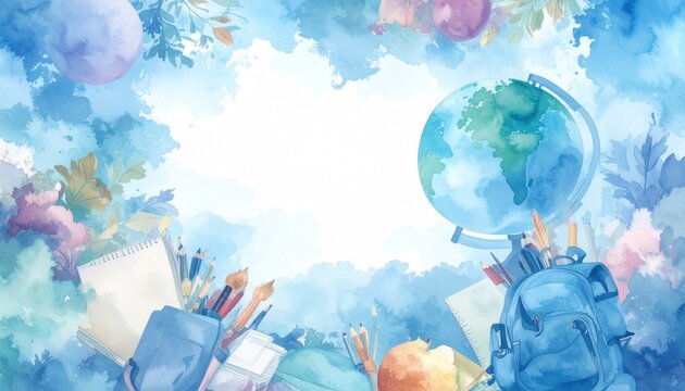 border frame of back to school concept, background and wallpaper graphic resource