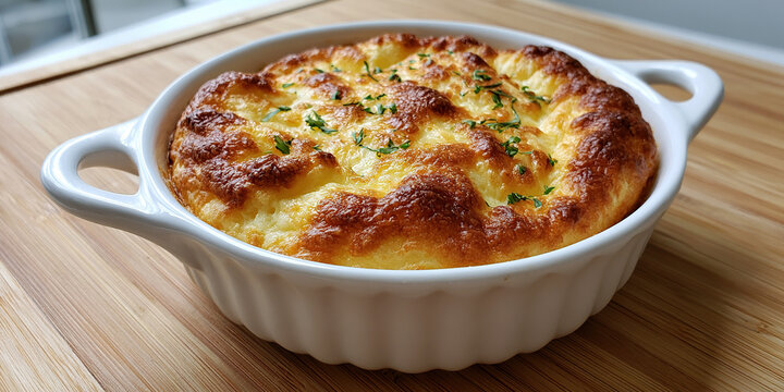 Cheese Souffle on the table