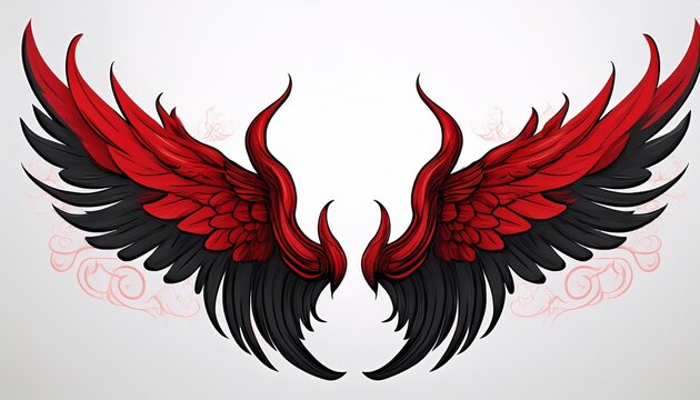 devil wings isolated on white