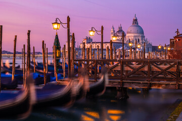 Gondolas in Venetian Sunrise © Semih