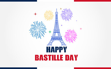 Bastille day free stock images, Bastille day banner image, Bastille day greetings © Funtastech