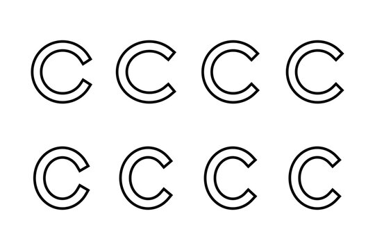 Copyright icon vector illustration. copyright sign and symbol