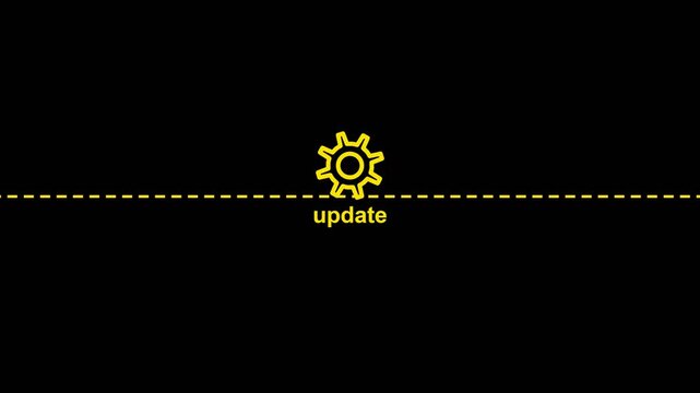 Update gear icon with dashed line for software and system maintenance