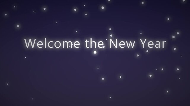 Welcome the New Year Sparkle Animated Holiday Title Motion Background