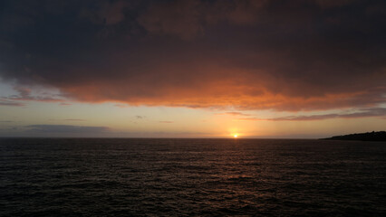 Fototapeta premium Sunset from viewpoint Boca de Inferno, Cascais, Portugal.