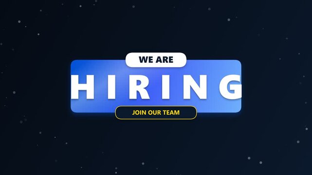 We are hiring banner with join our team button for corporate recruitment