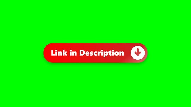 Link in description button with arrow animation for social media video content