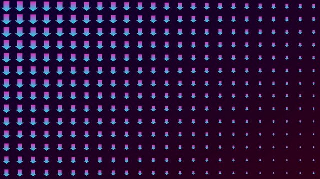 Abstract gradient arrow pattern animation 4k background, with dynamic motion, and pulsing effect arrows