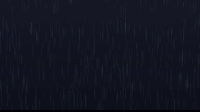 Heavy rain falling down overlay, dark stormy weather background, atmospheric rainfall effect animation 4k