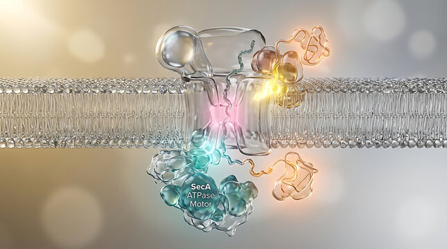 Premium Spectacular Transparent Bacterial Type III Secretion System Cutaway Bacteriology Visualization with Effector Export and Translocon Pore Formation