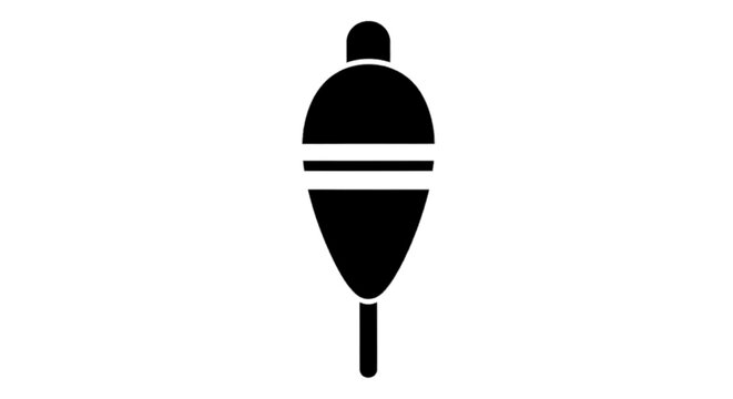 Vector illustration of fishing float icon, simple style on a transparent background