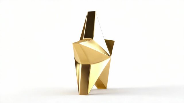 The features a gleaming gold star trophy award against a plain white background. The star is crafted with intricate details and gives off an impression of being well-crafted and polished.