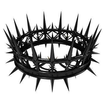 Black Spiky Crown Symbolizing Power and Danger.