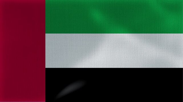 UAE Flag Animation With Fabric Texture
