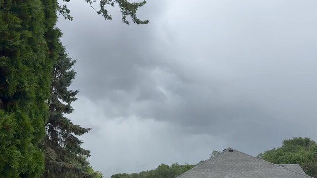 storm clouds rolling in with lightning