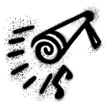 Megaphone Icon.Loudspeaker in graffiti style 