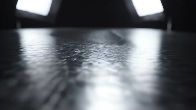 Cinematic dark silver metallic surface with subtle shifting polished textures creating a seamless industrial background animation