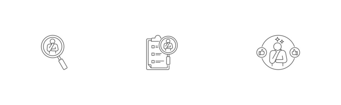 Self-Regulation icon set containing self monitoring, evaluation and reinforcement vector concept illustration
