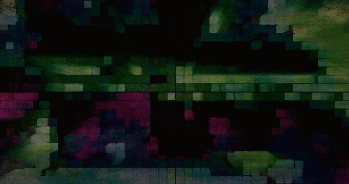 Abstract Pixelated Landscape Animation