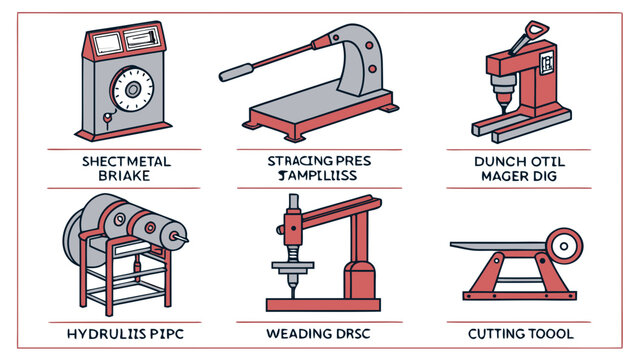 Industrial shop tools and heavy metalworking machinery with industrial, assembly