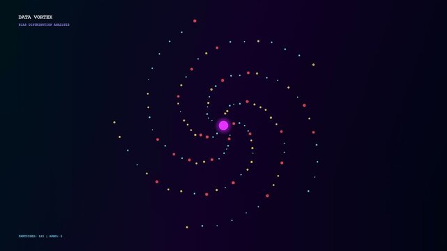 Innovative AI Bias Auditing visualizations depicting complex data particles expanding from a central core to reveal structural distribution patterns in a futuristic dark digital network interface