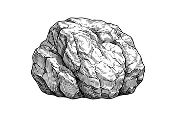 Hand Drawn Rock Engraving Vector © Noval