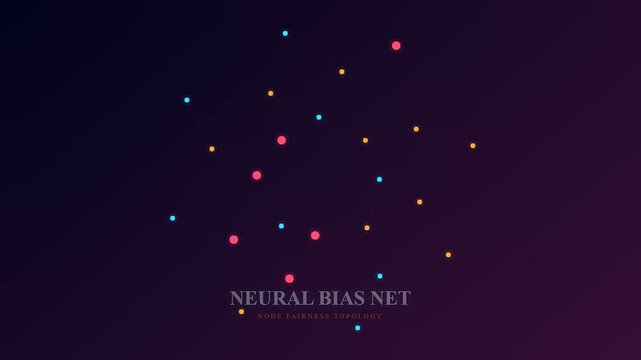 A digital AI Bias Auditing representation showing nodes expanding across a dark screen to illustrate data connectivity growth during a complex systematic network analysis progression display