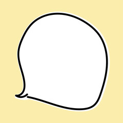 Obraz premium メッセージやセリフに使える手描きのふきだし_丸_塗り白_8
